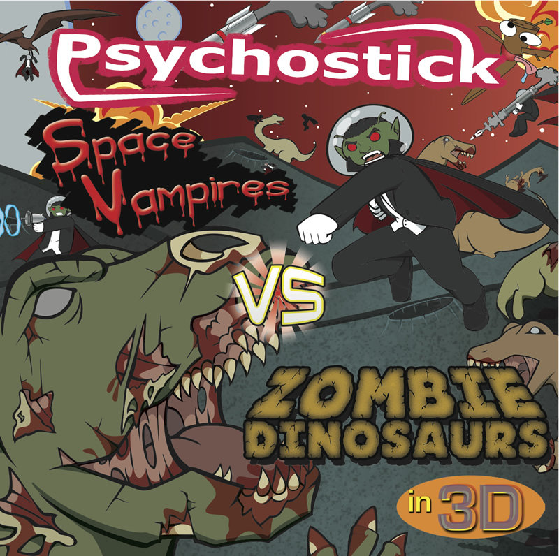 Space Vampires VS Zombie Dinosaurs in 3-D