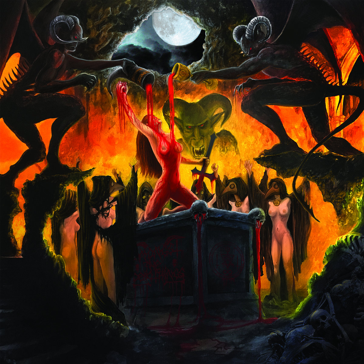 HOLD OUT YOUR BLEEDING HEART TO THE ALMIGHTY SATAN