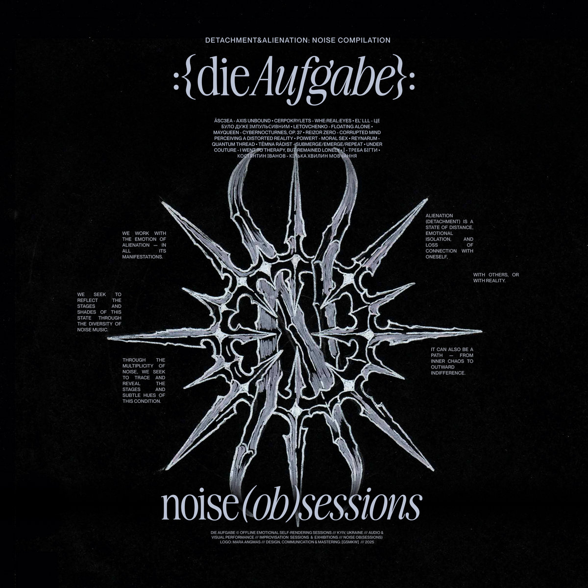 DETACHMENT & ALIENATION: DieAufgabe x noise (ob)sessions / VA Noise Compilation