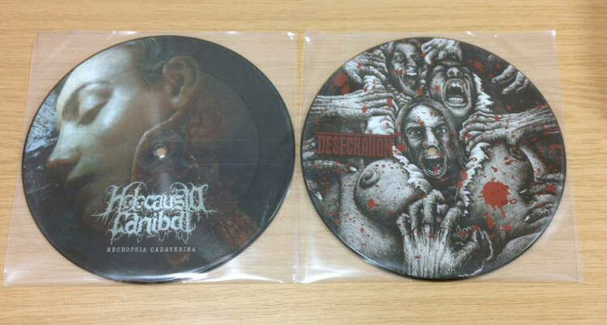 Split 7" picture disc w/ Holocausto Canibal