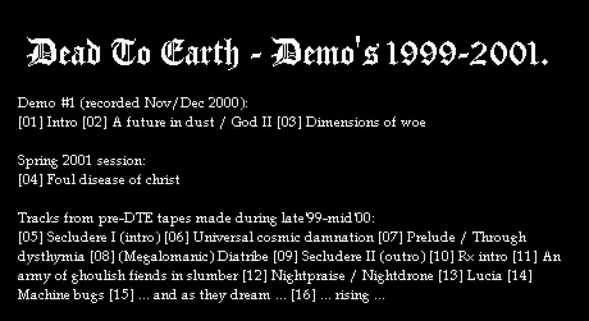 Demo's 1999-2001