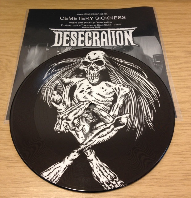 Cemetery Sickness (Single - 7"picture disc w/ Basement Torture Killings 1 COPY ONLY!!!!!