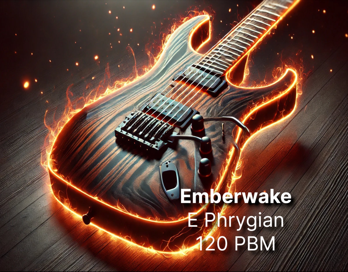 Emberwake - Epic Metal Backing Jam Track For Guitar | E Phrygian | 120 BPM | Self Paced Guitar Lesons